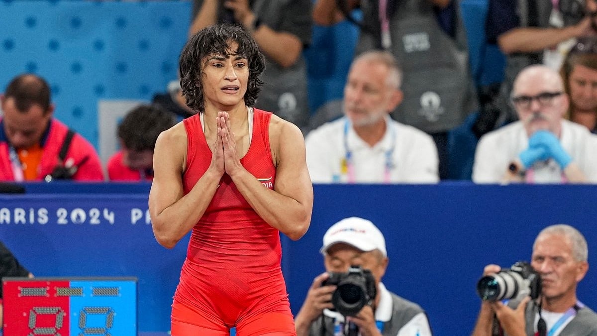 Photo: X | Cric Crazy Johns : Vinesh Phogat was disqualified after being 100g overweight in her 50kg category in the Paris Olympics 2024.
